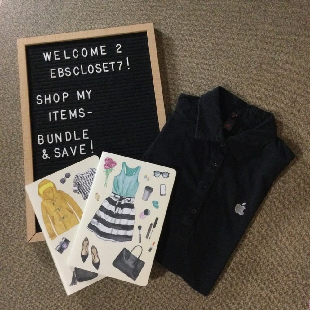 Apple Authentic Women's M Polo Shirt Embroidered Cotton Collar Tech IT